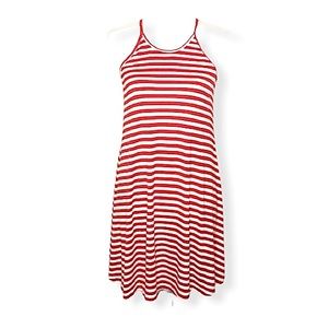 Old Navy Red and white strip shift sleeveless dress Size XS